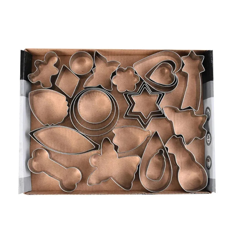 25 Pieces Cookie Cutter Set with Cardboard Box