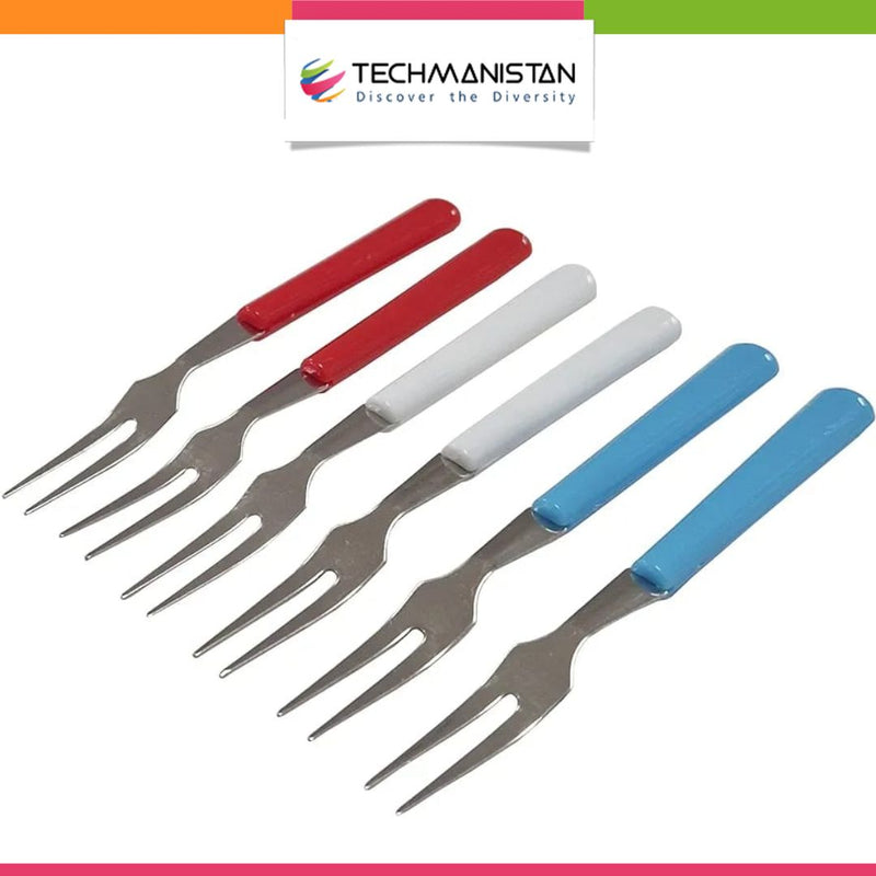 Pack of 6 Mini Fruit Forks Techmanistan
