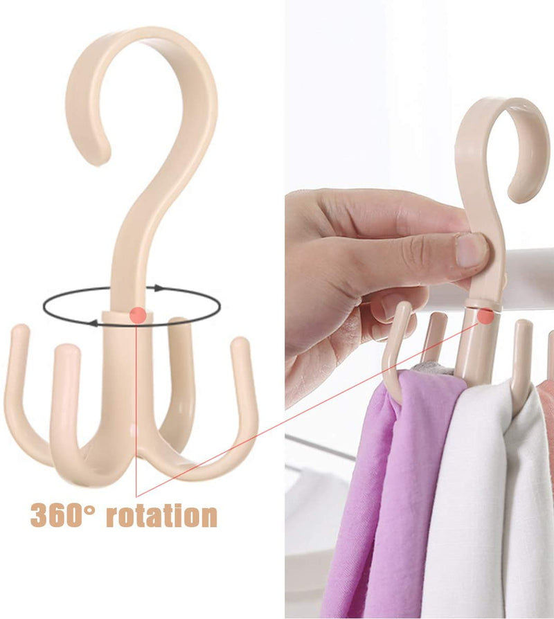 Random Color - 360° Rotating 4 Hooks Hanger, Multipurposed Hanger With 4 Claws My Store