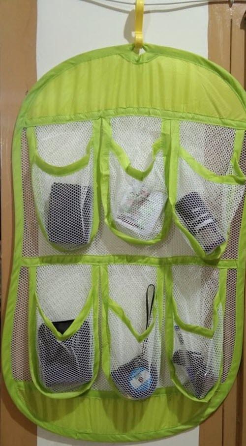 6 Pockets Hanging Mesh Wardrobe Storage Organizer