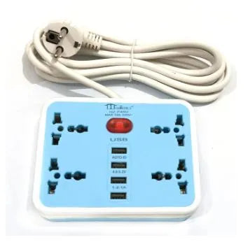 4 Sockets 4 USB Extension Cord
