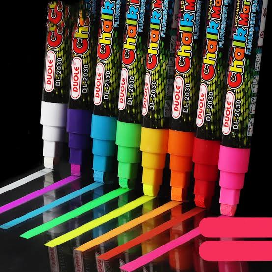 Pack of 8 - Erasable Chalk Markers