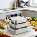 Set of 3 - Shallow Design Japanese Style Refrigerator Box