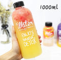 1 Liter Clear Glass Water Bottle with Random Logo - Techmanistan in Pakistan