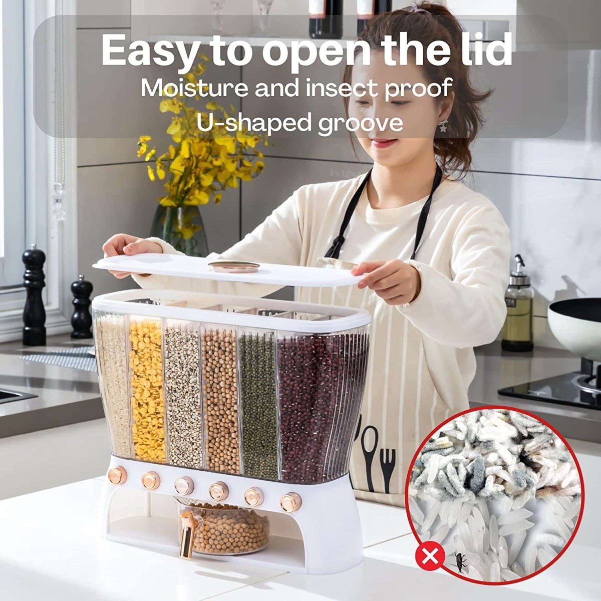 10 Kg Capacity Grain Food Dispenser - Techmanistan in Pakistan