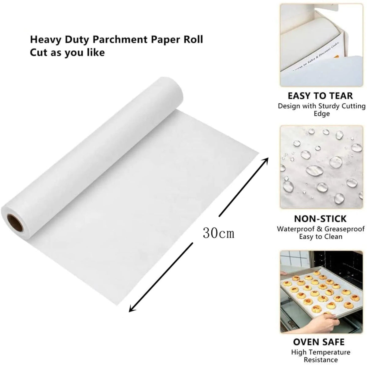 10 Meter Non Stick Baking Paper Roll - Techmanistan