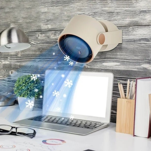 100 Level Portable Bladeless USB Rechargeable Fan - Techmanistan in Pakistan