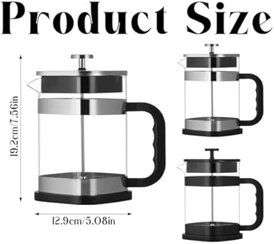 1000 ml Glass French Press Coffee Maker with Filter - Techmanistan in Pakistan