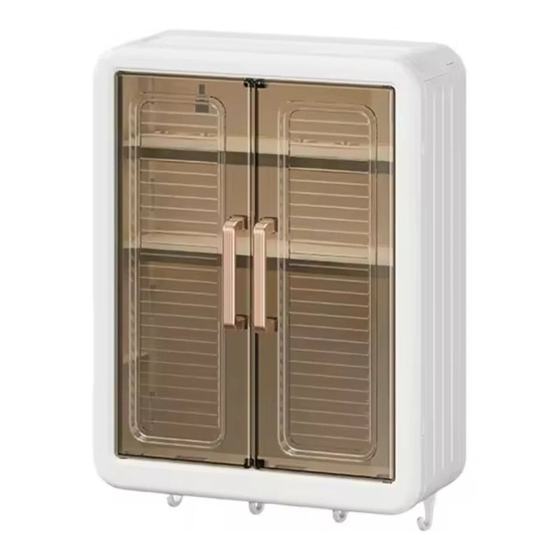 Wall Mounted Storage Cabinet - 3 Layer Punch Free Organizer Rack