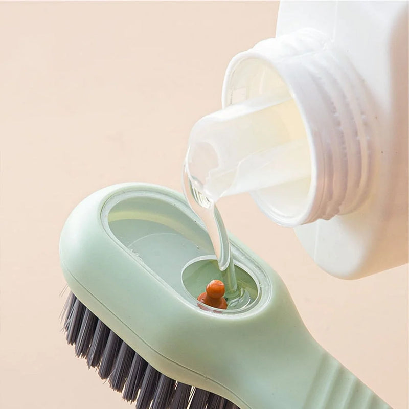 Random Color - Multifunctional Shoe Brush With Soap Dispenser