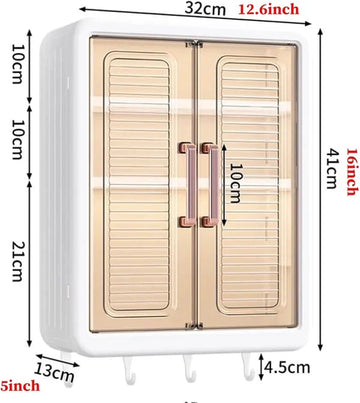 3-Layer Wall-Mounted Cosmetic Storage Cabinet
