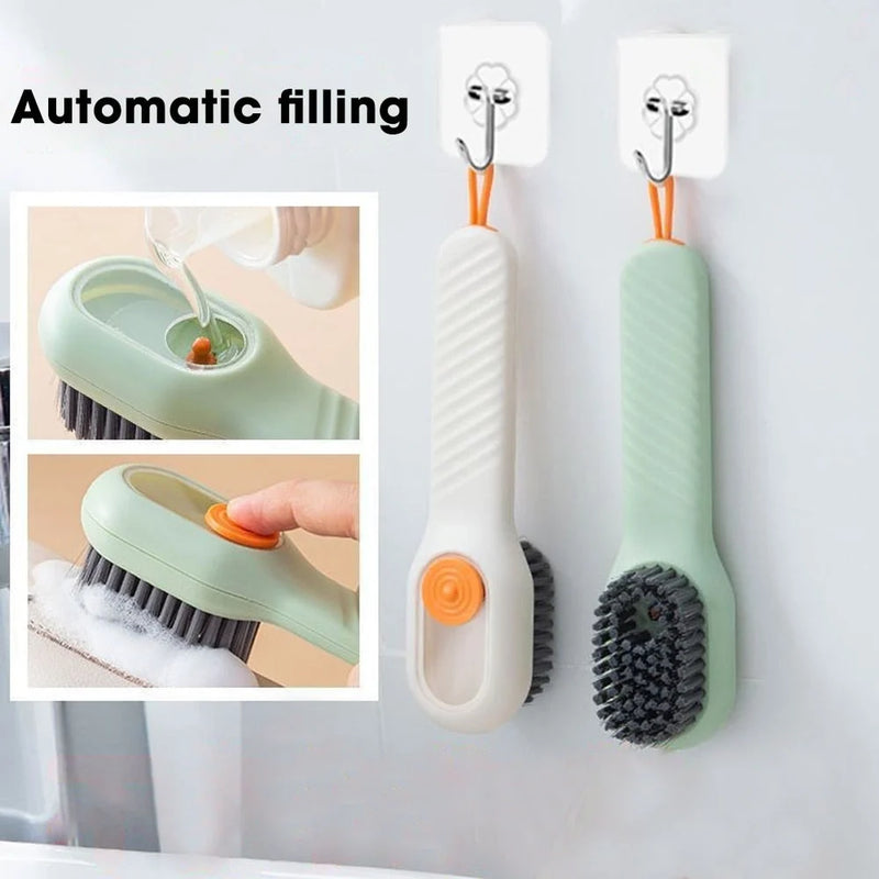 Random Color - Multifunctional Shoe Brush With Soap Dispenser