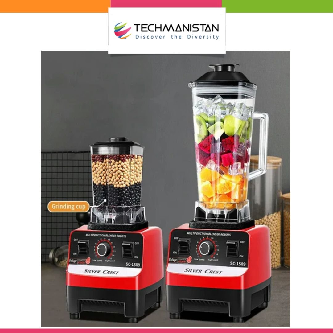 1000W Blender with Jar, 2 in 1 Blender & Grinder - Techmanistan in Pakistan