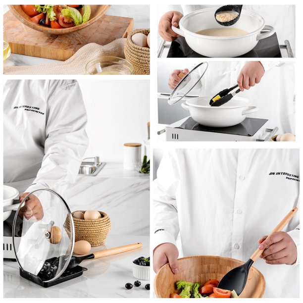 11 Pieces Silicone Cooking Spoons With Bucket - Techmanistan in Pakistan