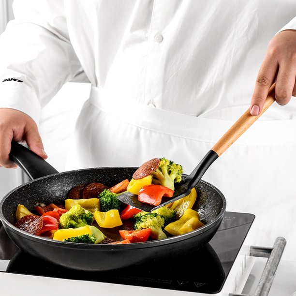 11 Pieces Silicone Cooking Spoons With Bucket - Techmanistan in Pakistan