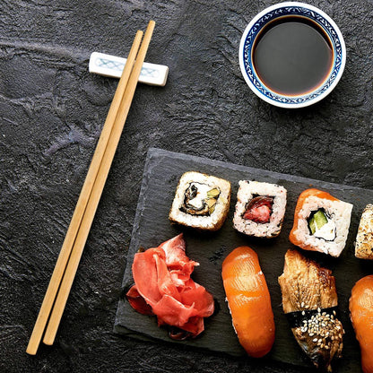 Pack of 10 Pairs - Reusable Chinese Polished Natural Bamboo Lightweight Wooden Chopsticks for Eating & Cooking My Store