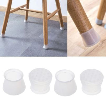 Set of 8 - Random Color Silicone Chair Leg Caps Feet Pads Furniture Table Round Covers Floor Protectors, Anti-Slip Table Feet Pads, Furniture Leg Silicone Floor Slip Bottom Chair Pads