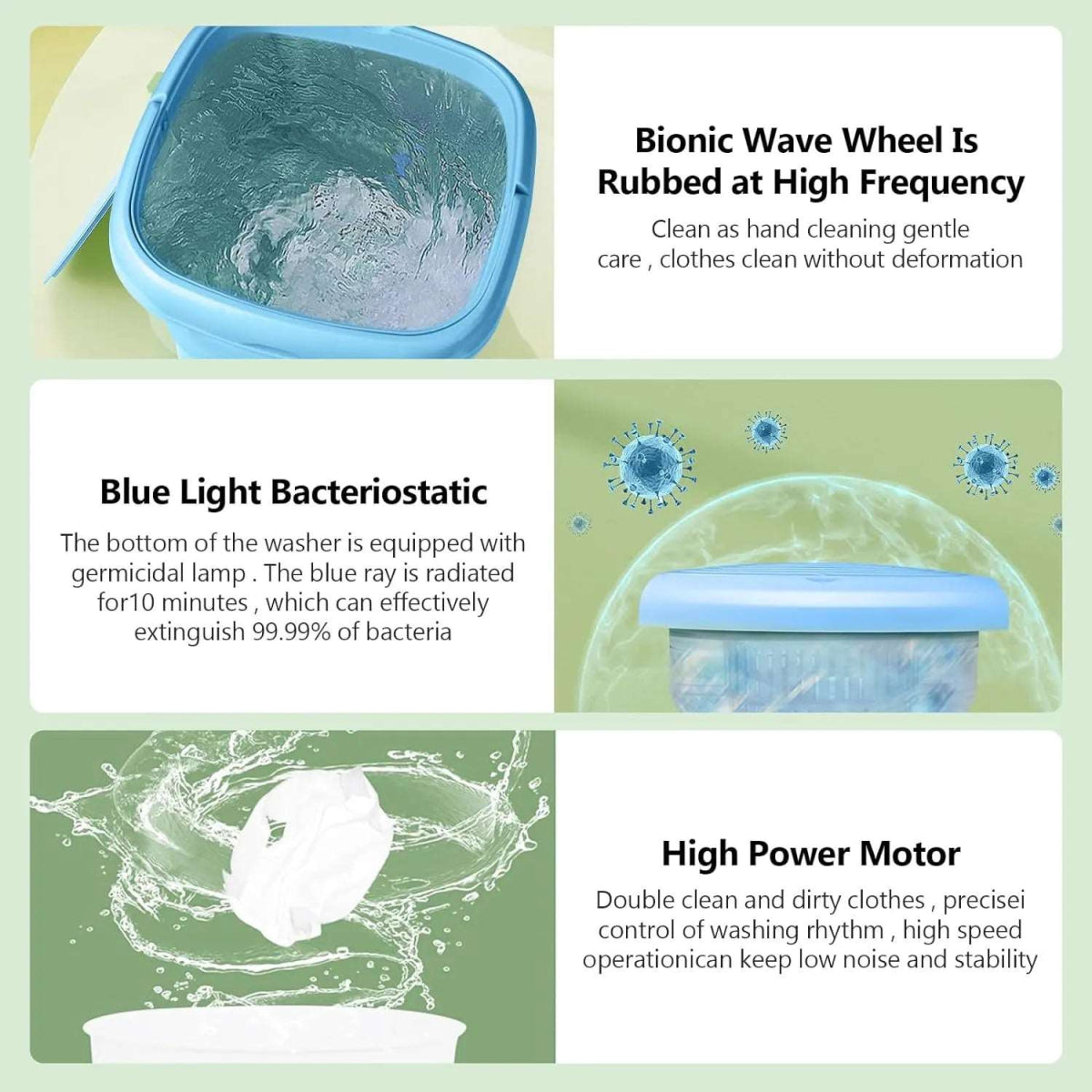 11L Capacity Mini Foldable Washing Machine - Techmanistan in Pakistan