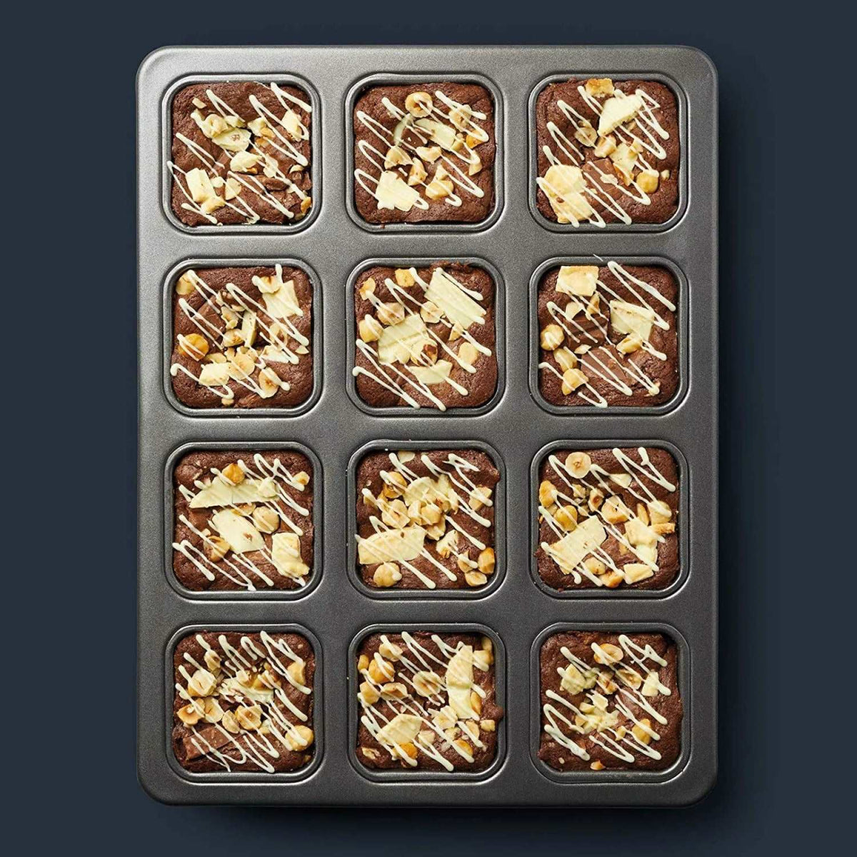 12 - Cavity Mini Brownie Bar Baking Pan – Non - Stick, Easy Cleanup - Techmanistan in Pakistan