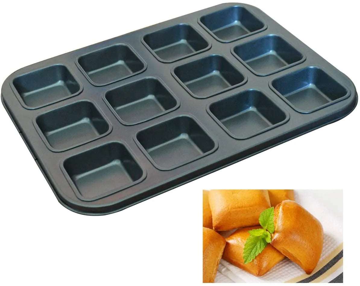 12 - Cavity Mini Brownie Bar Baking Pan – Non - Stick, Easy Cleanup - Techmanistan in Pakistan