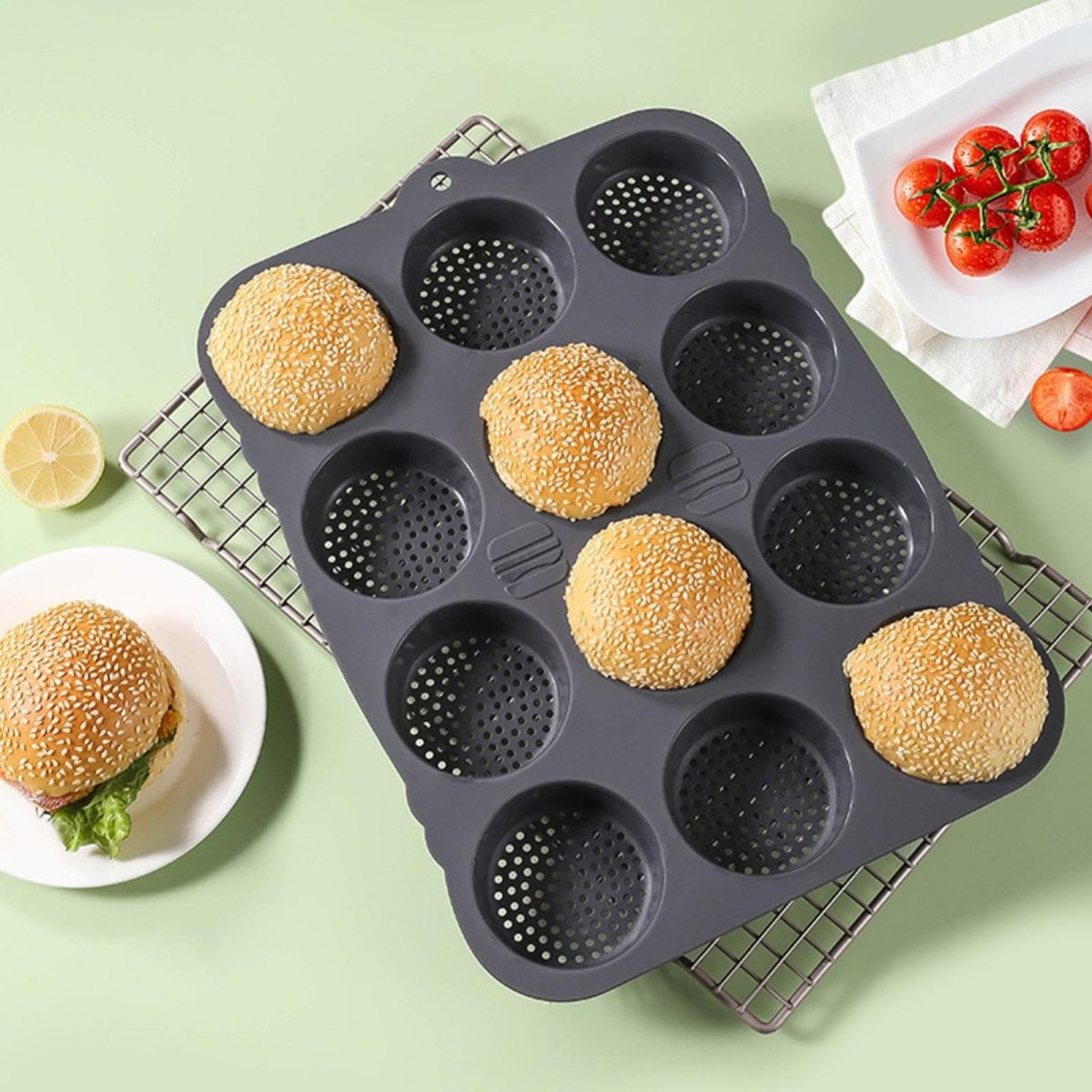 12 Cavity Mini Round Buns Mold - Techmanistan in Pakistan