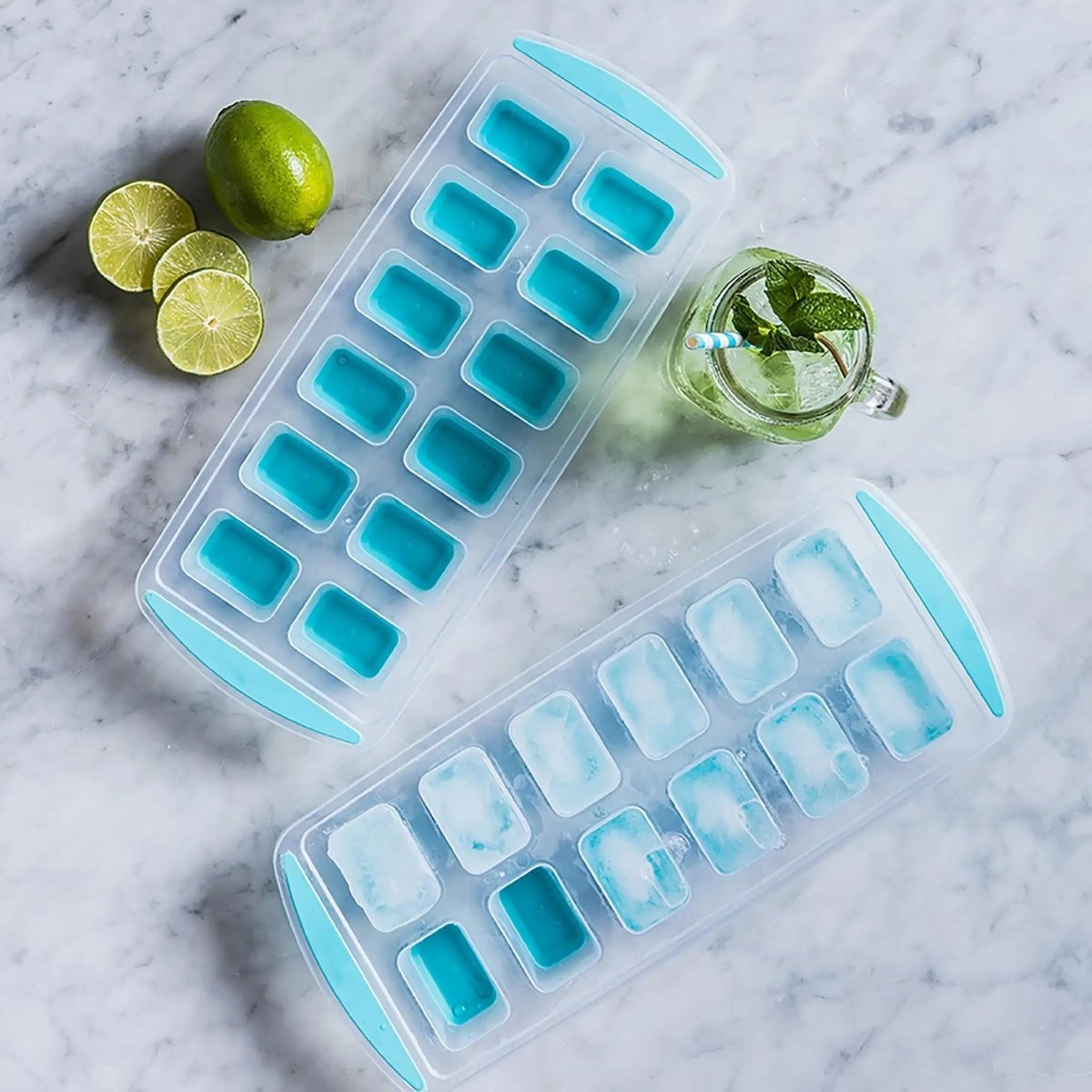 12 Grids Flexible Base Ice Cube Tray - Techmanistan in Pakistan