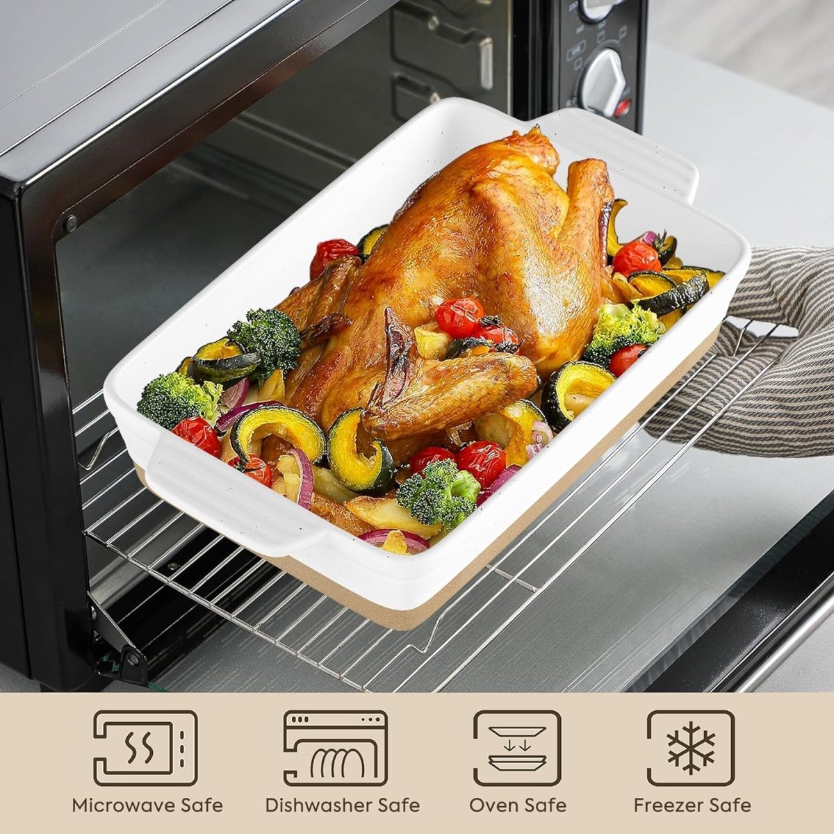 12" Long Rectangular Ceramic Tray - Techmanistan in Pakistan