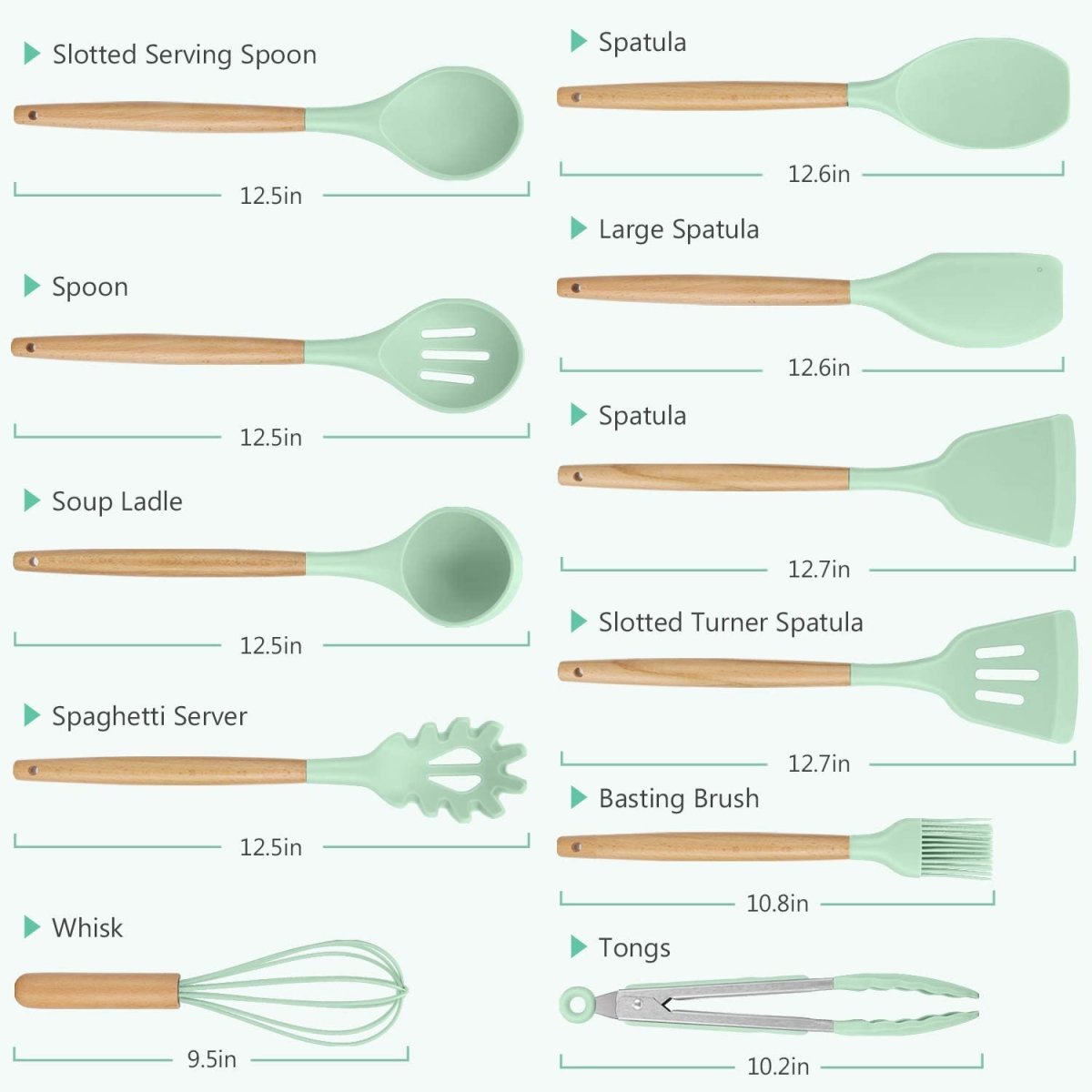 12 Pcs Silicone Non - Stick Cooking Tool Set - Techmanistan in Pakistan