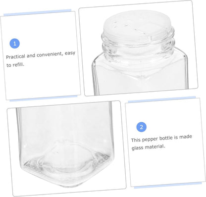 120ml Salt & Pepper Glass Spices Jars - Techmanistan in Pakistan