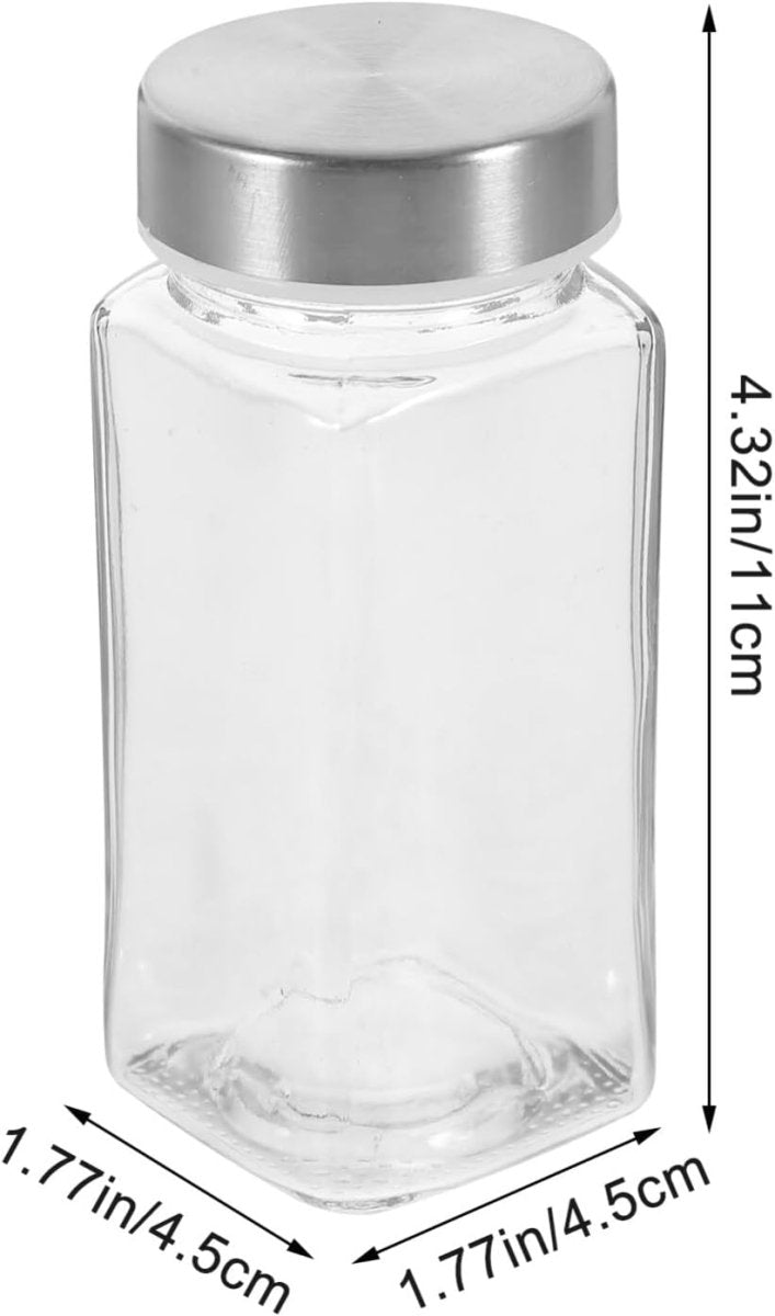 120ml Salt & Pepper Glass Spices Jars - Techmanistan in Pakistan