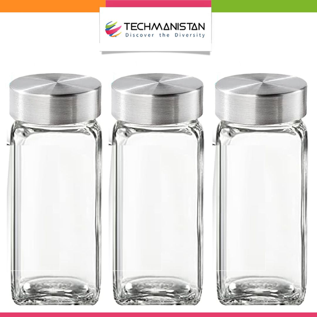 120ml Salt & Pepper Glass Spices Jars - Techmanistan in Pakistan
