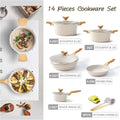 14 - Piece Nonstick Coating Pots and Pans Set with Lids - Techmanistan in Pakistan