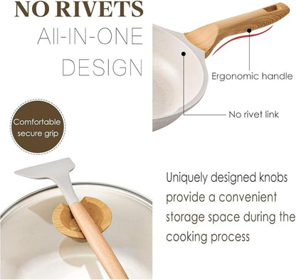 14 - Piece Nonstick Coating Pots and Pans Set with Lids - Techmanistan in Pakistan