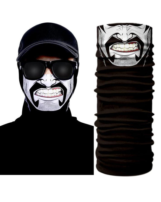 Mustache Design Tube Shaped Face Mask Bandana, Bandana for Girls, Bandana for Men Head, Bandana for Boys--Techmanistan-My Store