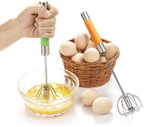 Hand Push Rotary Manual Whisk Egg Whisker, Hand Push Mixer Egg Beater Kitchen Tool For Blending, Whisking, Beating & Stirring My Store