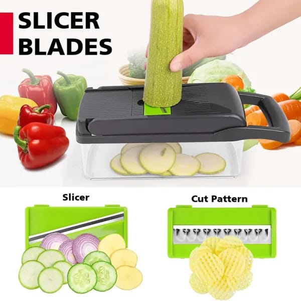 16 in 1 Handheld Press Cutter Nicer Dicer - Techmanistan in Pakistan