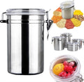 Set of 4 - Stainless Steel Canister Jars Techmanistan