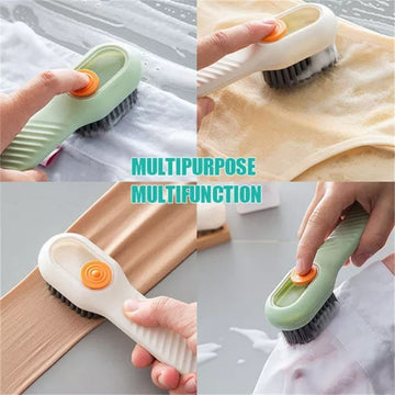 Random Color - Multifunctional Shoe Brush With Soap Dispenser
