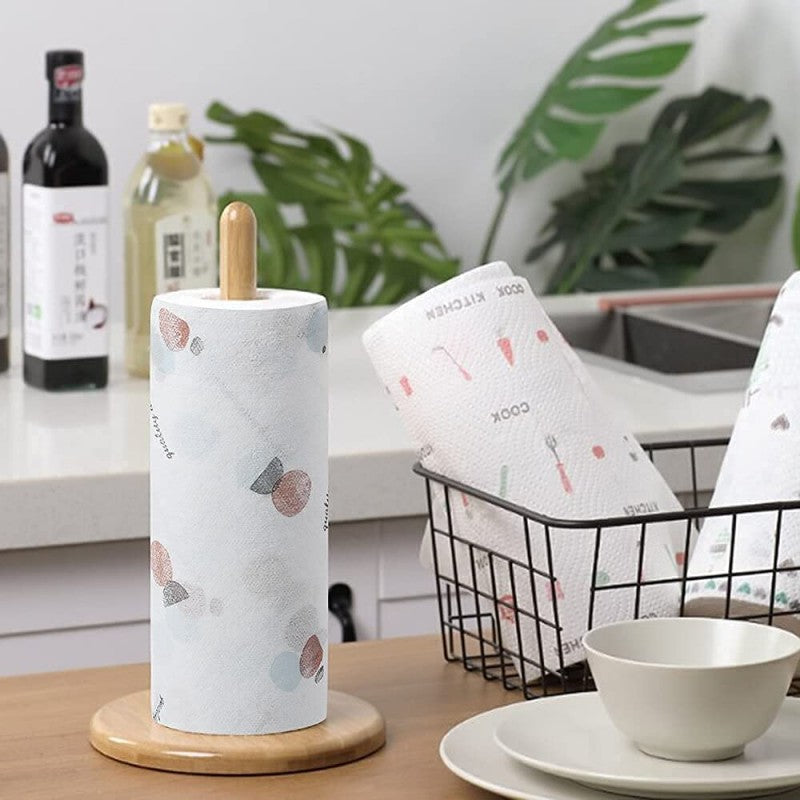 Reusable Kitchen Wipes Cleaning Cloths, 50 Wipes per Roll