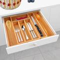 Expandable Bamboo Cutlery Drawer Organizer