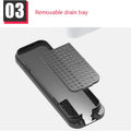 3 Compartments Knife and Cutlery Organizer with Draining Bottom Tray