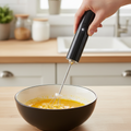 Portable Milk Frother with 2 Stainless Steel Heads and 3 Speeds