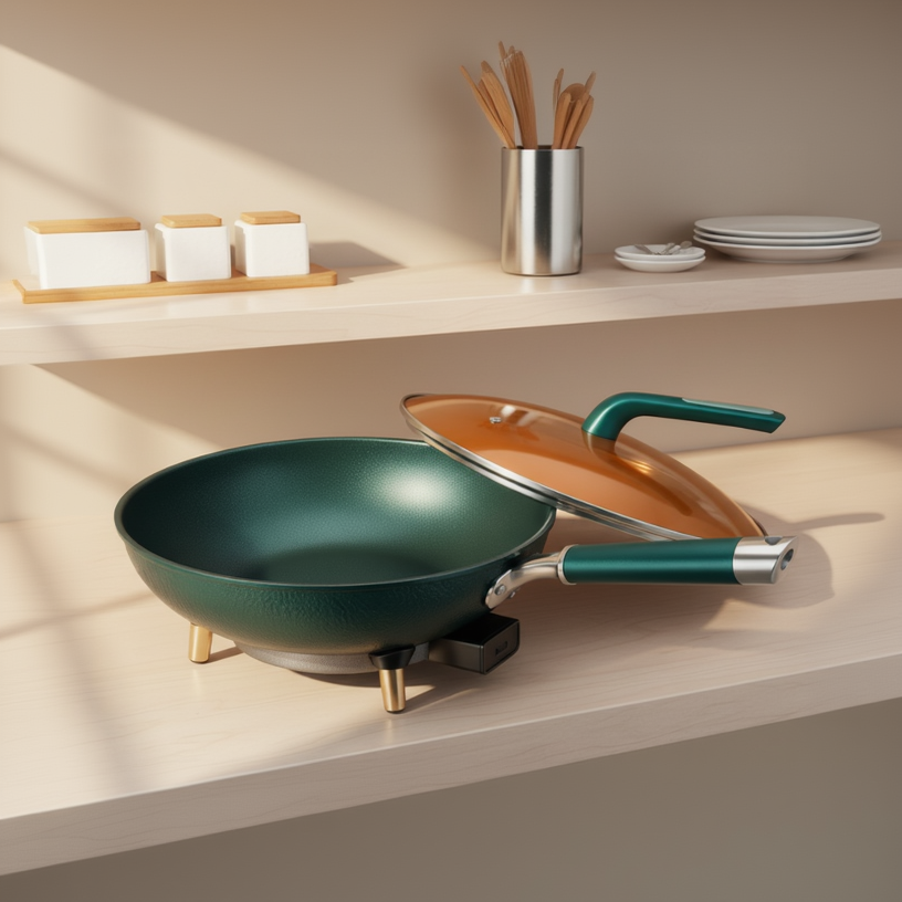 Multi Functional Electric Wok Appliance - Advanced Heating Technology