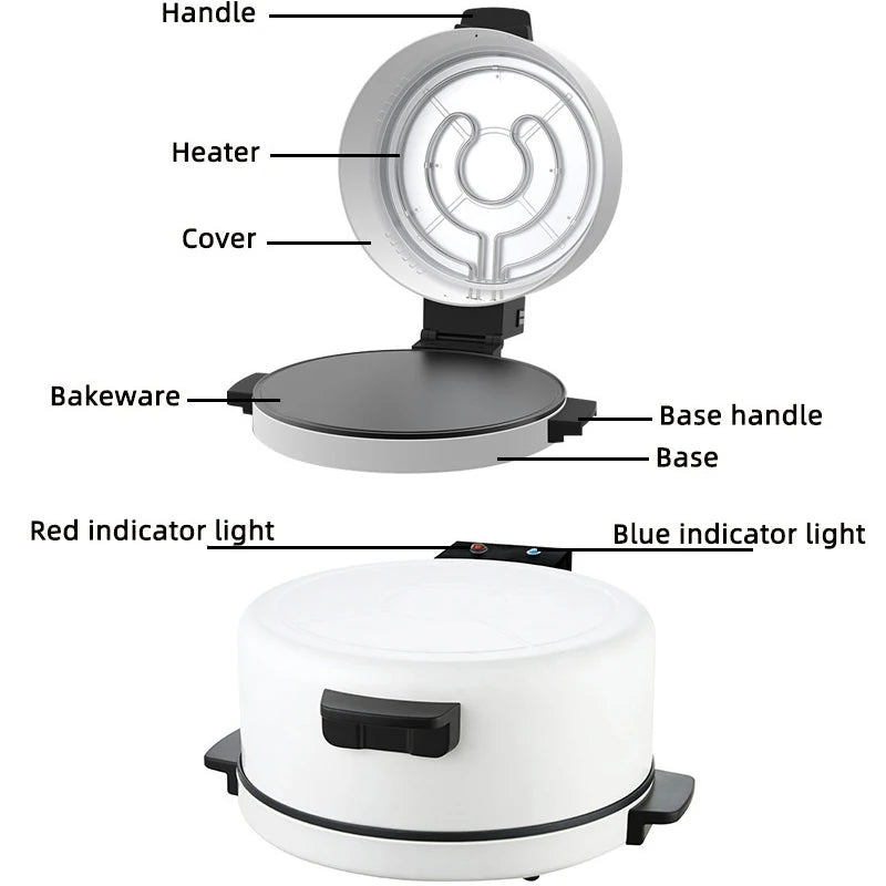 1800W Electric Bread Maker Household Steak Pan Machine Countertop Oven With Non - stick Bakeware - Techmanistan in Pakistan