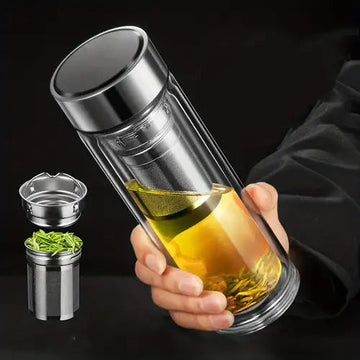 400ml Tea Infuser Double Wall Glass Tumbler Stanley