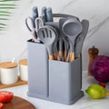 19 Pieces Silicone Kitchen Spoons with Knives Set - Techmanistan in Pakistan