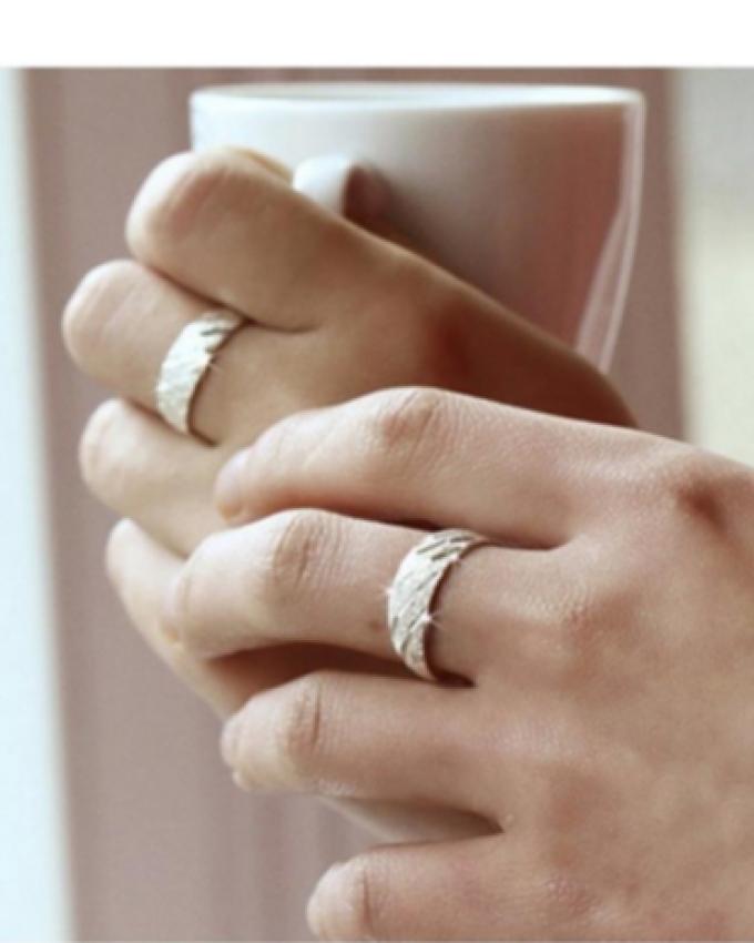 Pack of 2 - Silver Plated Metal Rings--Techmanistan-My Store
