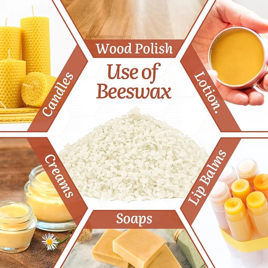 1KG White Natural Beeswax Pellets for Candle Making - Techmanistan in Pakistan
