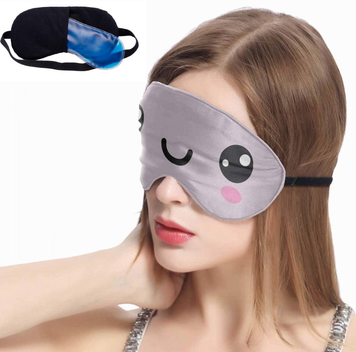 1PC Hot Cold Relaxing Face Eye Care Ice Gel Sleeping Mask Blindfold - Techmanistan in Pakistan