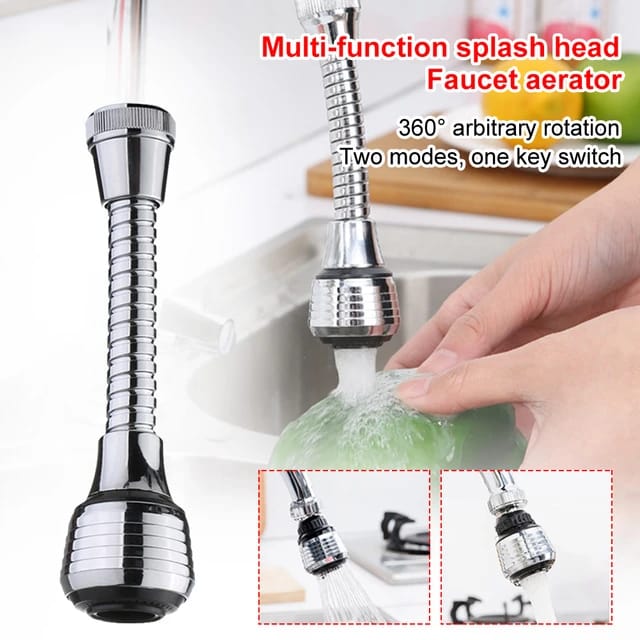 360 Degree Rotation Flexible Faucet Sprayer Attachment Tap Extension